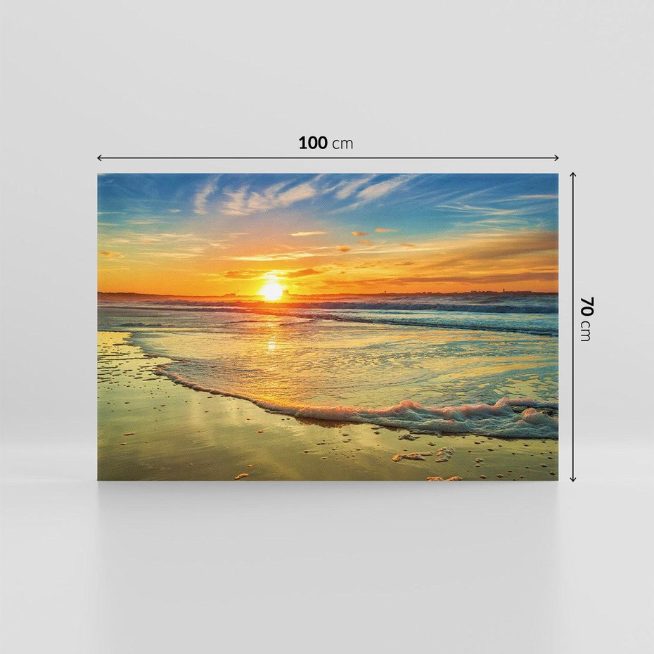 Obraz na płótnie 100x70 - Magia Chwil - zachód słońca,