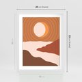 Plakat w ramie 40x50 - Sztuka Zachodu Słońca: Nowoczesna Sceneria - plakat, nowoczesna grafika - rama biała