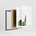 Plakat w ramie 30x40 - Minimalizm Natury - kaktus, zbliżenie - rama czarna