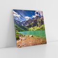 Obraz na płótnie 40x40 - Urok gór i jezior - góry, jezioro