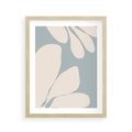 Plakat w ramie 40x50 - Pastelowe Marzenia Kwiatów - kwiaty, nowoczesne i minimalistyczne - rama drewno