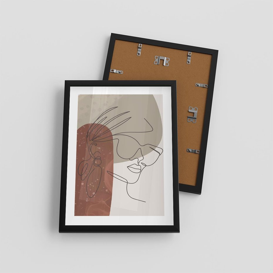 Plakat w ramie 30x40 - Kreatywność na Tle Plam - abstrakcyjna grafika, plamy - rama czarna