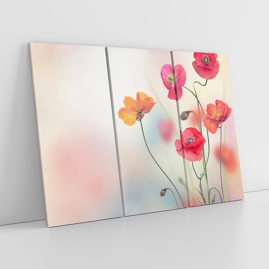 Obraz na płótnie 120x80 - Urok natury - kwiaty, akwarela