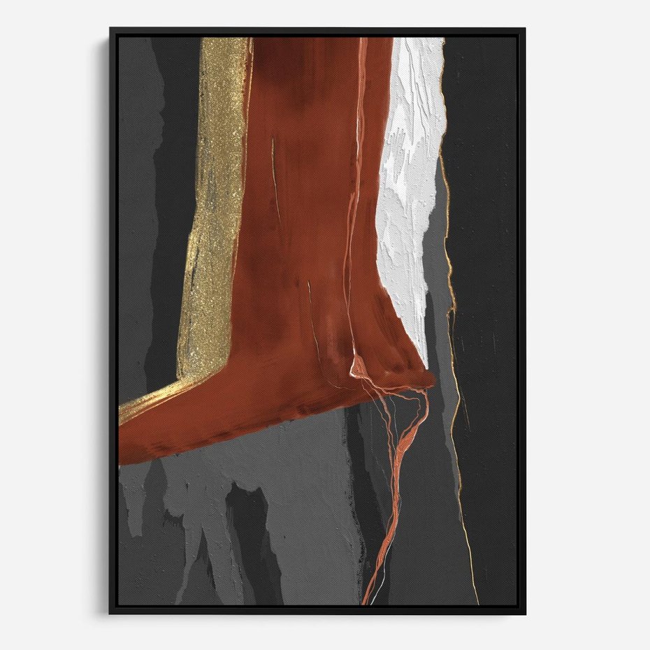 Obraz w ramie 50x70 - Abstrakcyjna impresja - abstrakcja, nowoczesny - rama czarna