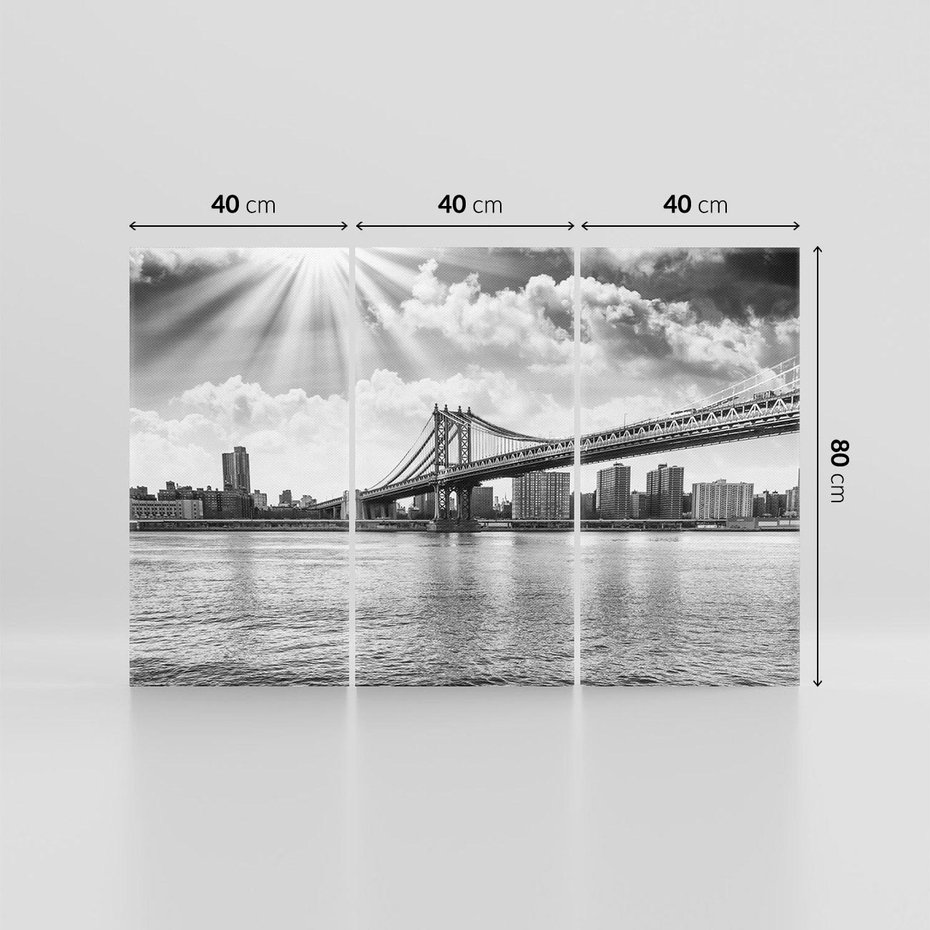 Obraz na płótnie 120x80 - Most w Mieście - most, miasto