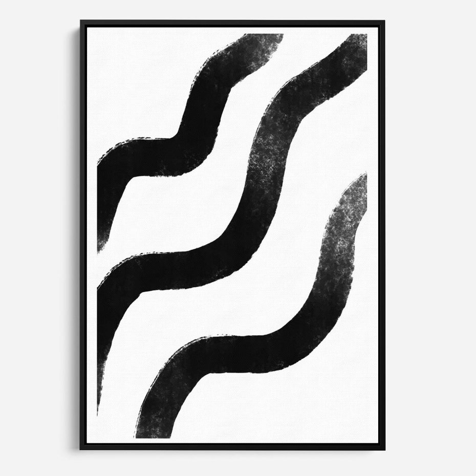 Obraz w ramie 70x100 - Wibracje Plam - abstrakcja, minimalizm - rama czarna