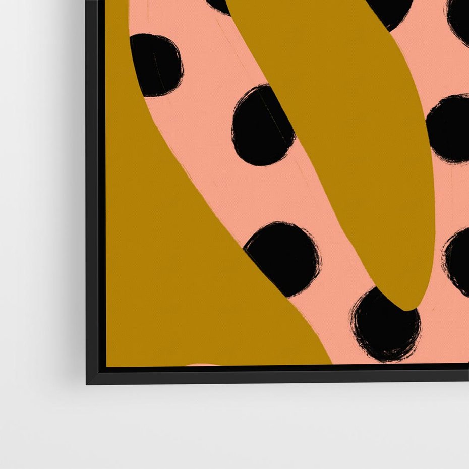 Obraz w ramie 50x50 - Rozkwitająca Wolność Boho - abstrakcyjne boho kształty, dziwne - rama czarna