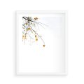 Plakat w ramie 40x50 - Złota Jesień - drzewo, żółte liście - rama biała