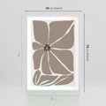 Plakat w ramie 50x70 - Złudne Zmysły - abstrakcyjny kwiat, beże i brązy - rama biała