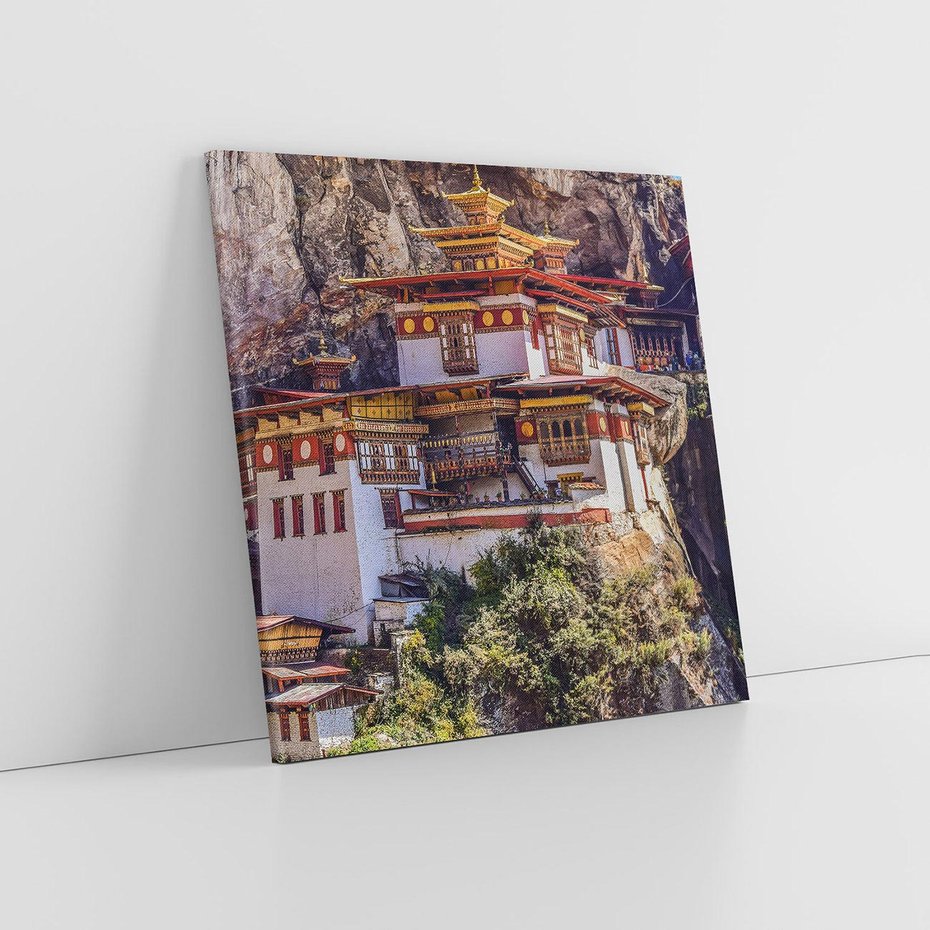 Obraz na płótnie 60x60 - Architektura Azji: Harmonia i Majestat - architektura, Azja