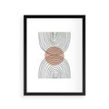 Plakat w ramie 30x40 - Przenikające Widzenia - półkola, koło - rama czarna