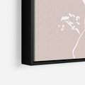 Obraz w ramie 70x100 - Harmonijne Mini Boho - minimalistyczny delikatny obraz, beżowe odcienie - rama czarna