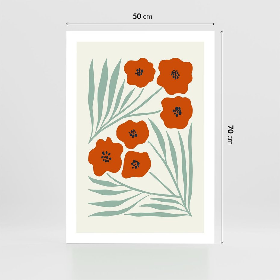 Plakat bez ramy 50x70 - Makowe Odkrycie - czerwone kwiaty, maki