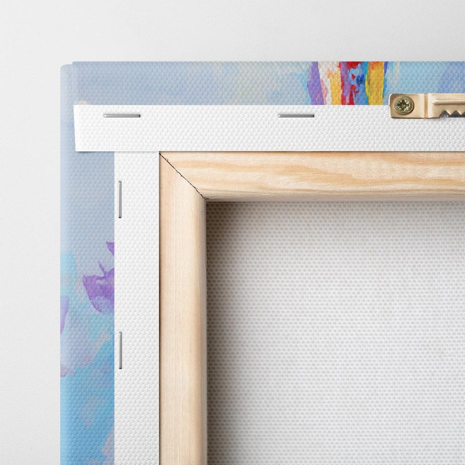 Obraz na płótnie 70x100 - Paryska Wieża - olejny abstrakcyjny obraz, wieża eiffla