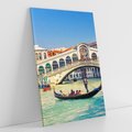 Obraz na płótnie 80x120 - Romantyczna przejażdżka gondolą w Wenecji - Wenecja, gondola
