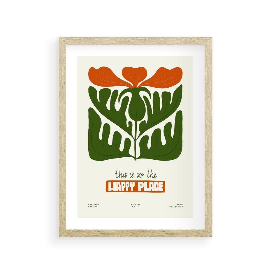 Plakat w ramie 30x40 - Rozkwitająca Gra - kwiaty, nowoczesny plakat - rama drewno