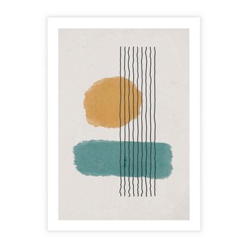 Plakat bez ramy 30x40 - Wibracje Barw - abstrakcyjne akwarelowe plamy, nieregularne kreski