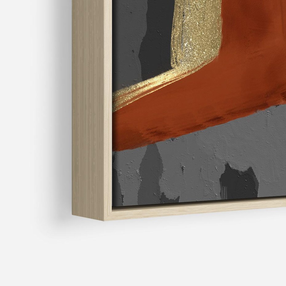 Obraz w ramie 50x50 - Abstrakcyjna impresja - abstrakcja, nowoczesny - rama drewno