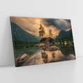 Obraz na płótnie 120x80 - Jezioro Górskie - Spotkanie z Naturą - jezioro, góry