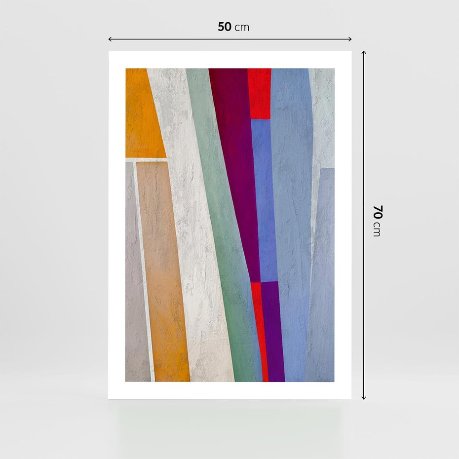 Plakat bez ramy 50x70 - Księga Ukrytych Odbić - abstrakcyjne dziwne kształty, olejny obraz