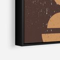 Obraz w ramie 50x50 - Impulsy Przestrzeni - mid century styl, nowoczesna grafika - rama czarna