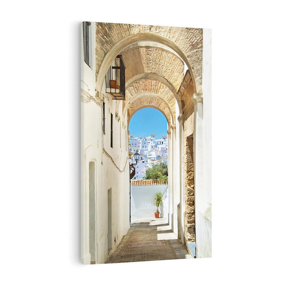Obraz na płótnie 80x120 - Romantyczna Przeprawa - romantyczna, uliczka