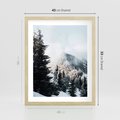 Plakat w ramie 40x50 - Góry, Las i Śnieg na Obrazie - góry, las - rama drewno