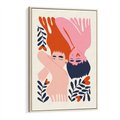 Obraz w ramie 50x70 - Miłość w Dwóch Sercach - miłość, para zakochanych - rama drewno