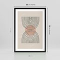 Plakat w ramie 50x70 - Nowy Rytuał - abstrakcyjna sztuka, boho kształty - rama czarna