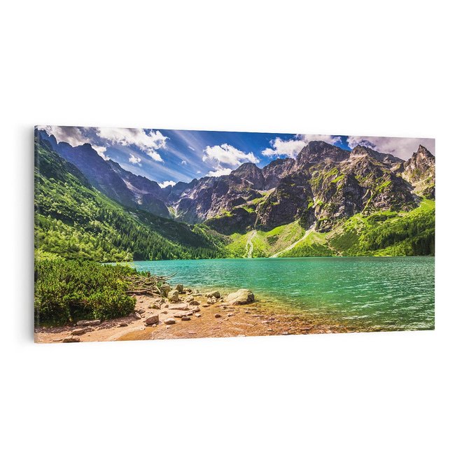 Obraz na płótnie 100x50 - Urok gór i jezior - góry, jezioro