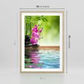 Plakat w ramie 50x70 - Oaza Storczyka i Wody - spa, storczyk - rama drewno