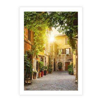 Plakat bez ramy 21x30 - Malownicza Wędrówka - uliczka, perspektywa