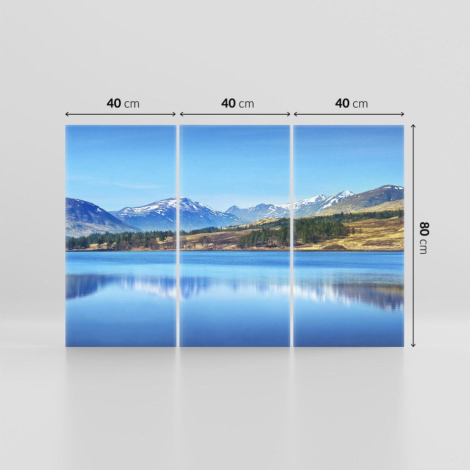 Obraz na płótnie 120x80 - Siła i Spokój Przyrody - góry, jezioro