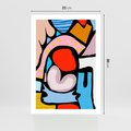 Plakat bez ramy 21x30 - Czarny Komiks - abstrakcyjne formy, komiksowy styl