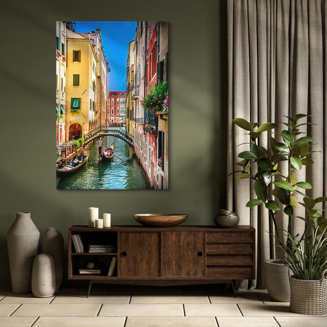 Obraz na płótnie 70x100 - Romantyczna Gondola - Wenecja, gondola