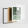 Plakat w ramie 40x50 - Wibracje Naturalnej Równowagi - zielony plakat, roślinne inspiracje - rama czarna