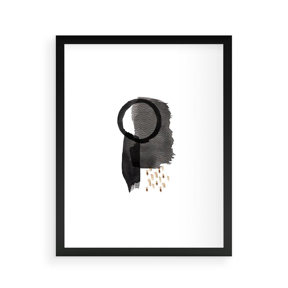 Plakat w ramie 40x50 - Japoński Minimalizm - grafika w japońskim stylu, minimalizm - rama czarna