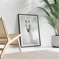 Plakat bez ramy 40x50 - Elegancja białego konia - biały, koń