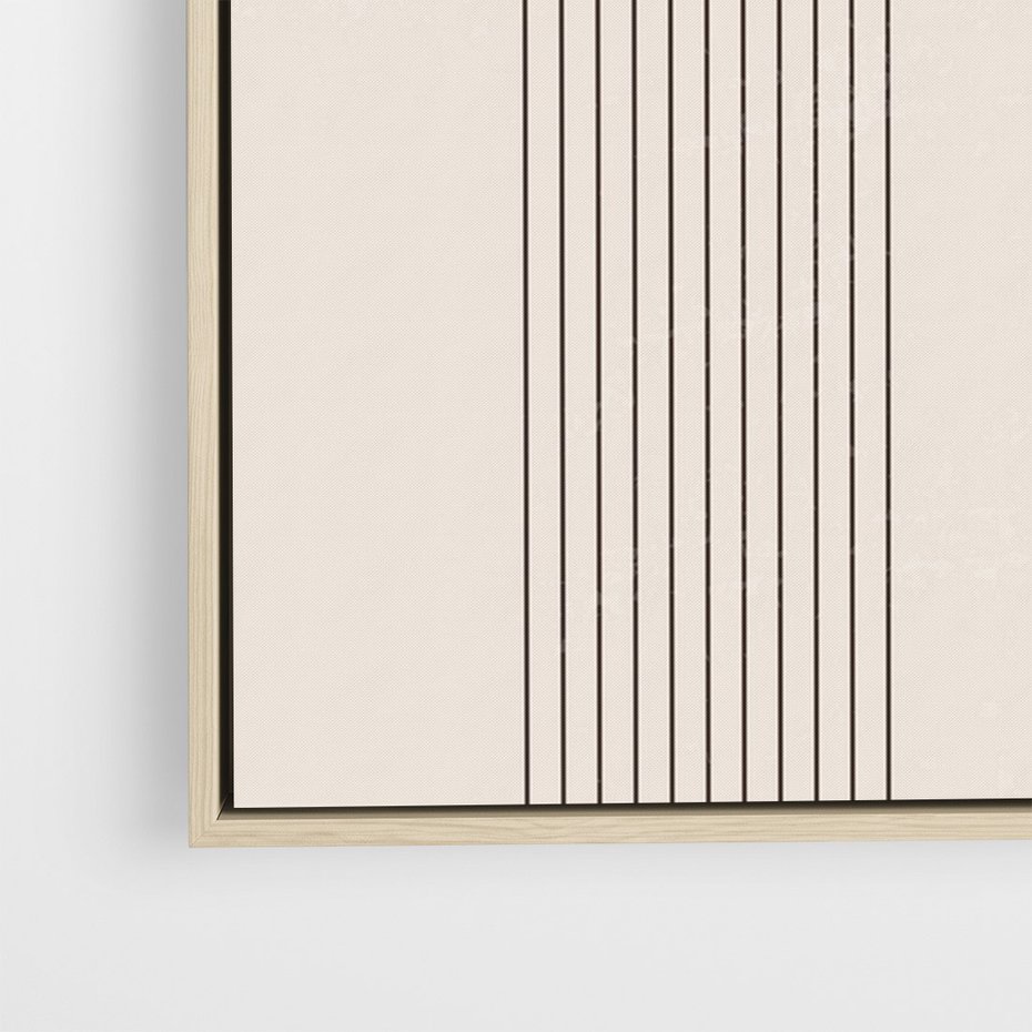 Obraz w ramie 80x120 - Konturem Zdefiniowane - boho plakat, minimalizm - rama drewno