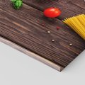 Obraz na płótnie 40x40 - "Spaghetti: Sztuka kulinarna na płótnie - spaghetti, makaron