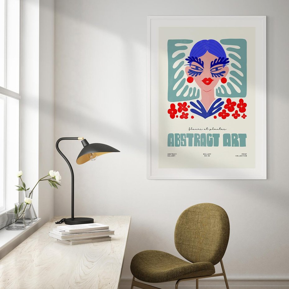 Plakat bez ramy 21x30 - Podróżne Impulsy - abstrakcja, kobieta