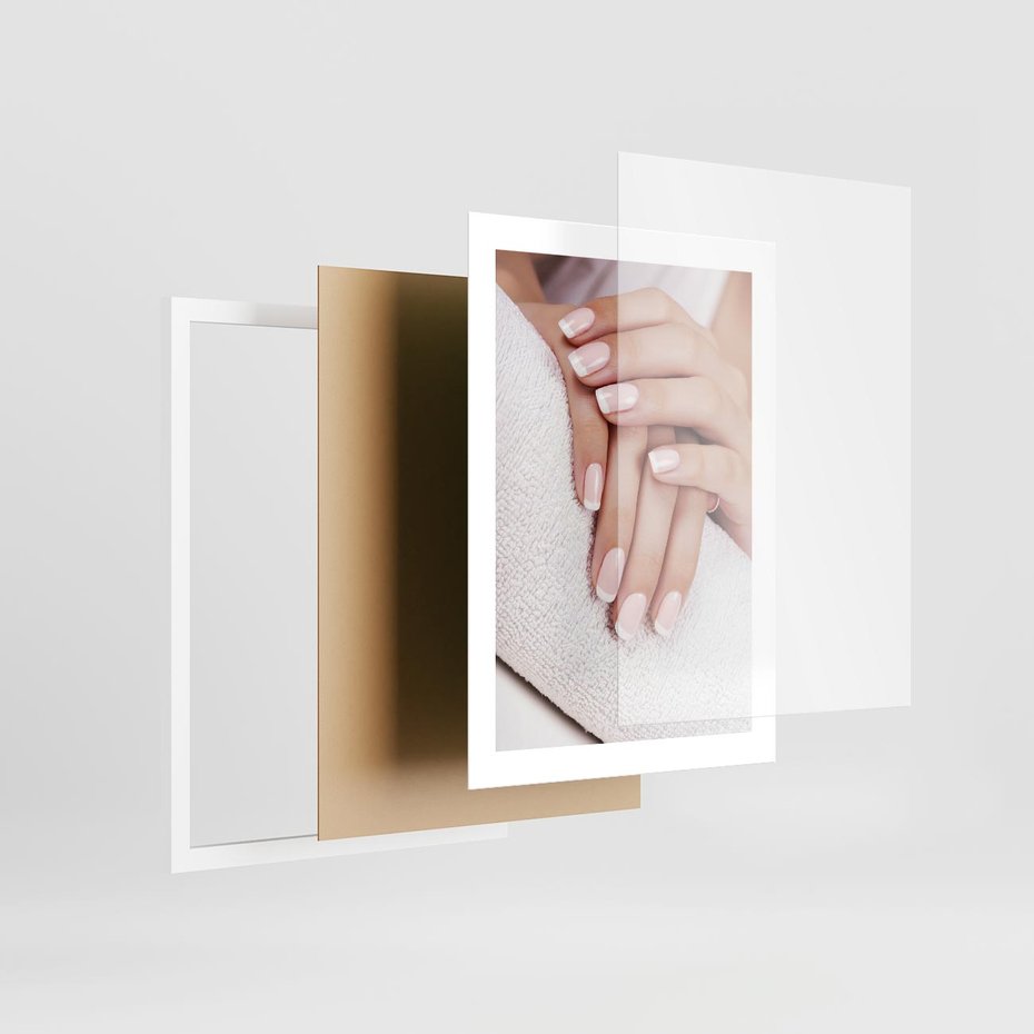 Plakat w ramie 30x40 - Piękno manicure - manicure, paznokcie - rama biała
