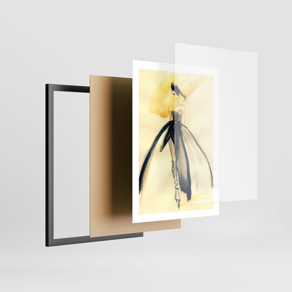 Plakat w ramie 50x70 - Ekspresja Wyrazu - abstrakcja, kobieta - rama czarna