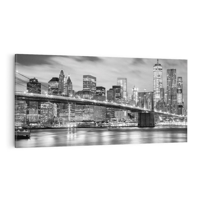 Obraz na płótnie 100x50 - połączenie ikonicznego miasta - most, Nowy Jork