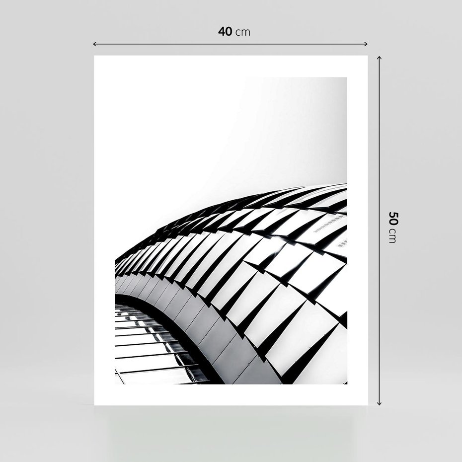 Plakat bez ramy 40x50 - Dynamiczne Kształty - architektura, obłe kształty
