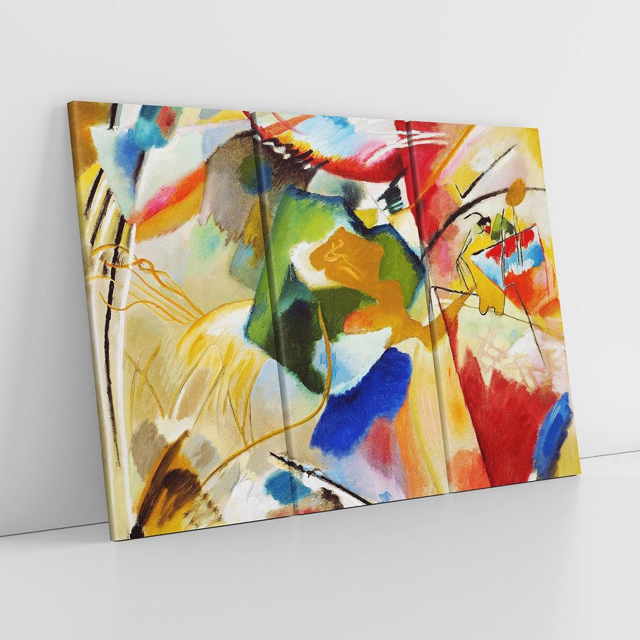 Obraz na płótnie 120x80 - "Obraz z Zielonym Centrum" (1913) Wassily Kandinsky - Reprodukcja - reprodukcja, obraz na płótnie