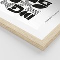 Plakat w ramie 40x50 - Taniec Dziwacznych Kresek - minimalistyczny plakat, czarno biały - rama drewno