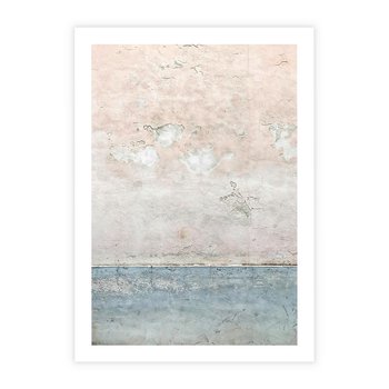 Plakat bez ramy 50x70 - Obraz Starej Ściany z Delikatnymi Odcieniami - ściana, stara ściana