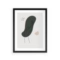 Plakat w ramie 30x40 - Tajemnicze Impulsy - szkic jedną linią, one lone - rama czarna