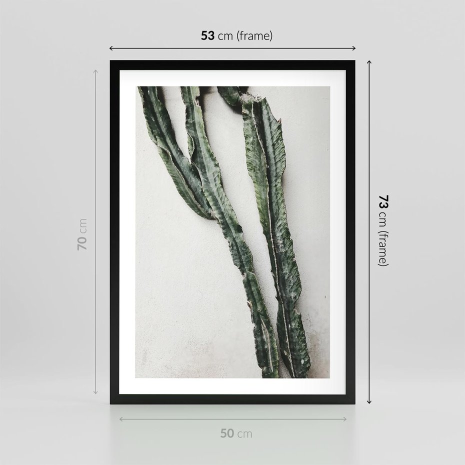 Plakat w ramie 50x70 - Zielona Roślina z Liśćmi - zielona roślina, liście - rama czarna